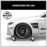 NNEDSZ 2-Piece Wheel Dolly Car Positioning Jack 450kg Vehicle Mover Transporter Trolley