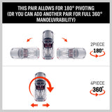 NNEDSZ 2-Piece Wheel Dolly Car Positioning Jack 450kg Vehicle Mover Transporter Trolley