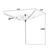 NNEDSZ Outdoor Rotary Clothes Airer Dryer Foldable Umbrella Clothesline Folding Laundry