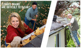 NNEDSZ 98x10cm 12x Gutter Brush Roof Leaf Guard Heavy Duty Twigs Filter Home Garden