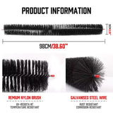 NNEDSZ 98x10cm 24Pc Gutter Brush Roof Leaf Guard Heavy Duty Twigs Filter Home Garden