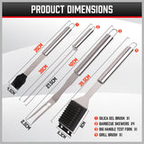 NNEDSZ 10Pcs BBQ Tool Set Stainless Steel Outdoor Barbecue Aluminium Grill Cook kitchen