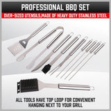 NNEDSZ 10Pcs BBQ Tool Set Stainless Steel Outdoor Barbecue Aluminium Grill Cook kitchen