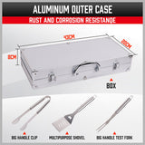 NNEDSZ 10Pcs BBQ Tool Set Stainless Steel Outdoor Barbecue Aluminium Grill Cook kitchen