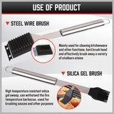 NNEDSZ 10Pcs BBQ Tool Set Stainless Steel Outdoor Barbecue Aluminium Grill Cook kitchen
