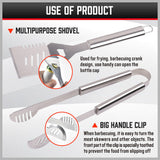 NNEDSZ 10Pcs BBQ Tool Set Stainless Steel Outdoor Barbecue Aluminium Grill Cook kitchen