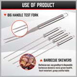 NNEDSZ 10Pcs BBQ Tool Set Stainless Steel Outdoor Barbecue Aluminium Grill Cook kitchen