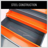 NNEDSZ 5-TSteel Cantilever Tool Storage Box Portable Parts Organiser Carry Holder