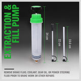 NNEDSZ Fluid Extractor, Oil Extraction & Fill Pump, Fluid Syringe Pump Manual Suction Vacuum Fuel Car Transfer (500ML)