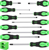 NNEDSZ 11PCS Screwdriver Set, Magnetic 5 Phillips and 5 Flat Head Tips for Fastening and Loosening Seized (11PCS)