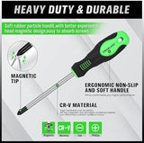 NNEDSZ 11PCS Screwdriver Set, Magnetic 5 Phillips and 5 Flat Head Tips for Fastening and Loosening Seized (11PCS)
