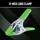 NNEDSZ 16-Pack 6-inch Strong Spring Clamps Set, Large Super Heavy Duty Spring Clamps Metal Anti-Slip Grip Handle - 2.5 inch Jaw Opening