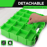 NNEDSZ Small Parts Organizer, 34-Compartments Double Side Storage Box with Removable Dividers, Tools Box Screw Organizer For Nuts, Bolts, Screws, Nails, Small Hardware