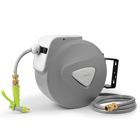 NNEDSZ Garden SpGun Auto Rewind Wall Water Hose Mount Hose Reel 20M Retractable