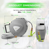 NNEDSZ Garden SpGun Auto Rewind Wall Water Hose Mount Hose Reel 30M Retractable