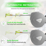 NNEDSZ Garden SpGun Auto Rewind Wall Water Hose Mount Hose Reel 30M Retractable
