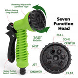 NNEDSZ 25FT Water Garden Hose Flexible Expandable Pipe Car Wash W/ Spray Nozzle Gun