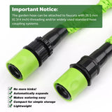 NNEDSZ 25FT Water Garden Hose Flexible Expandable Pipe Car Wash W/ Spray Nozzle Gun