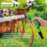 NNEDSZ 25FT Water Garden Hose Flexible Expandable Pipe Car Wash W/ Spray Nozzle Gun