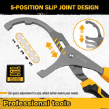 NNEDSZ Adjustable Oil Filter Wrench Set - 9" & 12" Pliers for Cars, Trucks, Motorcycles - Durable Carbon Steel, Ergonomic Grip, Easy Access Design