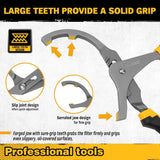 NNEDSZ Adjustable Oil Filter Wrench Set - 9" & 12" Pliers for Cars, Trucks, Motorcycles - Durable Carbon Steel, Ergonomic Grip, Easy Access Design