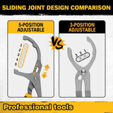 NNEDSZ Adjustable Oil Filter Wrench Set - 9" & 12" Pliers for Cars, Trucks, Motorcycles - Durable Carbon Steel, Ergonomic Grip, Easy Access Design