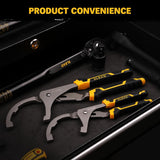 NNEDSZ Adjustable Oil Filter Wrench Set - 9" & 12" Pliers for Cars, Trucks, Motorcycles - Durable Carbon Steel, Ergonomic Grip, Easy Access Design