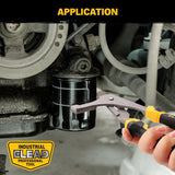 NNEDSZ Adjustable Oil Filter Wrench Set - 9" & 12" Pliers for Cars, Trucks, Motorcycles - Durable Carbon Steel, Ergonomic Grip, Easy Access Design