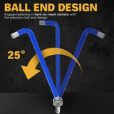NNEDSZ 13Pc Extra Large Hex Key Set Long Allen Key Wrench Ball End Metric 2-19mm