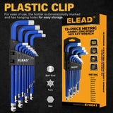 NNEDSZ 13Pc Extra Large Hex Key Set Long Allen Key Wrench Ball End Metric 2-19mm