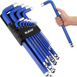 NNEDSZ Jumbo Hex Key Allen Wrench Set | 13-Piece Metric 2-19mm | Long Ball End Durable CR-V | Automotive | Mechanic | Furniture | Professional Grade Tools