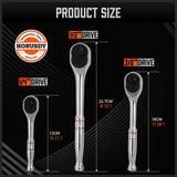 NNEDSZ Mini Ratchet Spanner 1/2 3/8 1/4 Drive 90 Tooth Extension Bar Workshop With Bag