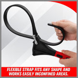 NNEDSZ 2x Rubber Strap Wrench Adjustable DIY Plumber Jars Hose Pipe Oil Filter Opener