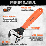 NNEDSZ 2x Adjustable Wrench Set 6" 10" Wide Jaw Spanner Cr-V Steel Workshop Metric SAE