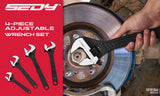 NNEDSZ SEDY 4Pc Adjustable Wrench Set Shifter Heavy Duty SAE & Metric Household Repair