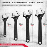 NNEDSZ SEDY 4Pc Adjustable Wrench Set Shifter Heavy Duty SAE & Metric Household Repair