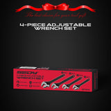 NNEDSZ SEDY 4Pc Adjustable Wrench Set Shifter Heavy Duty SAE & Metric Household Repair