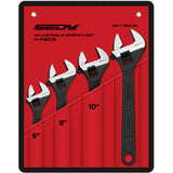 NNEDSZ SEDY 4Pc Adjustable Wrench Set Shifter Heavy Duty SAE & Metric Household Repair