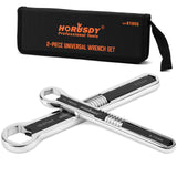 NNEDSZ HORUSDY 2Pcs Universal Wrench Set SAE & Metric Spanner Hex E-Torx Triangle