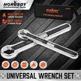 NNEDSZ HORUSDY 2Pcs Universal Wrench Set SAE & Metric Spanner Hex E-Torx Triangle