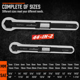 NNEDSZ HORUSDY 2Pcs Universal Wrench Set SAE & Metric Spanner Hex E-Torx Triangle