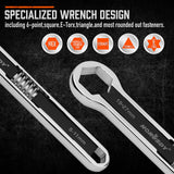 NNEDSZ HORUSDY 2Pcs Universal Wrench Set SAE & Metric Spanner Hex E-Torx Triangle