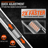 NNEDSZ HORUSDY 2Pcs Universal Wrench Set SAE & Metric Spanner Hex E-Torx Triangle