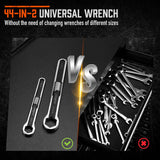 NNEDSZ HORUSDY 2Pcs Universal Wrench Set SAE & Metric Spanner Hex E-Torx Triangle