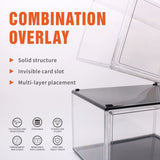 NNEDSZ 5PC  Stackable Shoe Display Box Hard Acrylic Sneaker Storage Containers Case
