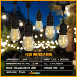 NNEDSZ Solar Power 15 LED 18.2M Festoon String Lights Wedding Party WaterProof
