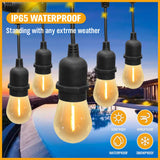 NNEDSZ Solar Power 15 LED 18.2M Festoon String Lights Wedding Party WaterProof