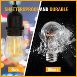 NNEDSZ Solar Power 15 LED 18.2M Festoon String Lights Wedding Party WaterProof