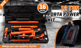 NNEDSZ 12T Porta Power Kit Hydraulic Ram Pump Oil Hose Automotive Body Repair Tool