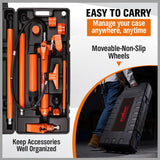 NNEDSZ 12T Porta Power Kit Hydraulic Ram Pump Oil Hose Automotive Body Repair Tool